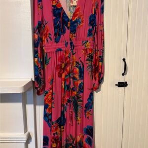 FARM Rio Pink Floral Maxi Dress